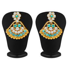 Sukkhi Delightful Aqua and White Colour Stone Studded Necklace Set-1