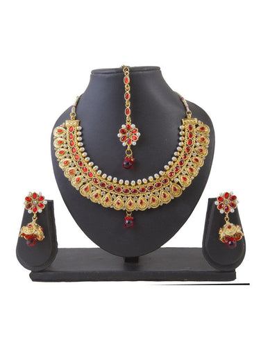 Sukkhi Artistically Gold Plated AD Necklace Set For Women