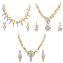 8999 Sukkhi Glimmery 3 Pieces Necklace Set Combo