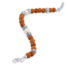 Sukkhi Classic Rudraksha Rhodium Plated Bracelet For Men-1