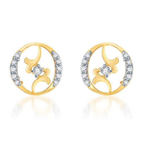 Pissara Moddish Gold and Rhodium plated CZ Earrings 
