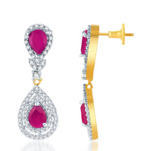 Pissara Gold and Rhodium plated Exotic CZ Necklace Set -2