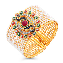Sukkhi Stylish Peacock Gold Plated AD Kada For Women Pack Of 1