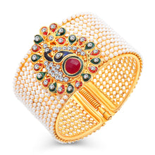 Sukkhi Incredible Peacock Gold Plated AD Kada For Women Pack Of 1