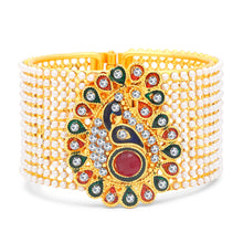 Sukkhi Incredible Peacock Gold Plated AD Kada For Women Pack Of 1-1