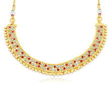 Sukkhi Eye-Catchy Gold Plated AD Collar Necklace Set For Women-1