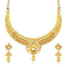 Sukkhi Cluster Gold Plated Collar Necklace Set For Women