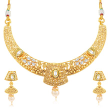 Sukkhi Exquitely Gold Plated Collar Necklace Set For Women