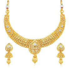 Sukkhi Pretty Gold Plated Collar Necklace Set For Women