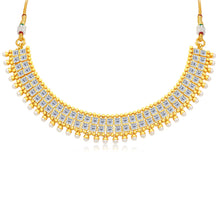 Sukkhi Glittery Gold Plated AD Collar Necklace Set For Women-1