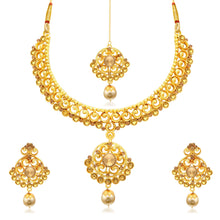 Sukkhi Luxurious Gold Plated LCT Stone Collar Necklace Set For Women