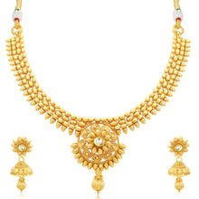 Sukkhi Stylish Gold Plated Collar Necklace Set For Women