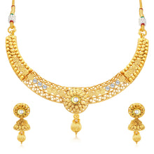 Sukkhi Bewitching Jalebi Gold Plated Collar Necklace Set For Women