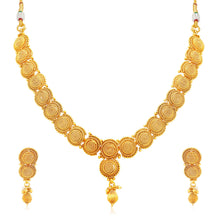 Sukkhi Glimmery Jalebi Gold Plated Collar Necklace Set For Women