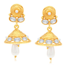 Sukkhi Intricately Crafted Jalebi Gold Plated AD Collar Necklace Set For Women-1