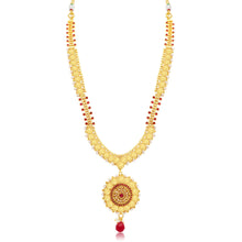 Sukkhi Lavish Laxmi Coin Temple Gold Plated Long Haram Necklace Set For Women-1