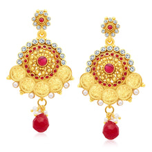 Sukkhi Lavish Laxmi Coin Temple Gold Plated Long Haram Necklace Set For Women-1