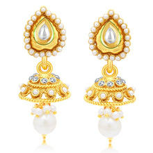 Sukkhi Attractive Laxmi Temple Gold Plated AD Long Haram Necklace Set For Women-1