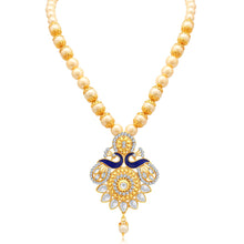 Sukkhi Angelic Peacock Gold Plated AD Princess Necklace Set For Women-1