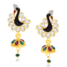 Sukkhi Youthful 5 String Peacock Gold Plated Long Haram Necklace Set For Women-2