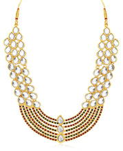 Sukkhi Astonish Gold Plated AD Collar Necklace Set For Women-4