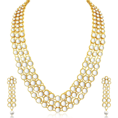 0021 Sukkhi Anushka Sharma Bollywood Inspired Traditional Kundan Necklace Set For Women