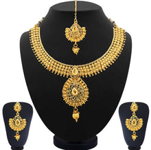 0026 Sukkhi Traditional Gold Plated Choker Necklace Set for Women
