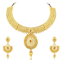 0026 Sukkhi Traditional Gold Plated Choker Necklace Set for Women