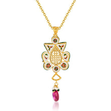 Pissara Kundan-CZ Gold and Rhodium plated Glittery Pendant Set-3