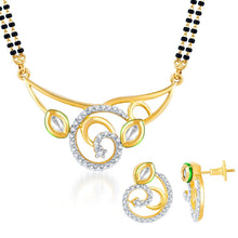 Pissara Kundan-CZ Gold and Rhodium plated Incredible Mangal Sutra Set 