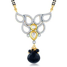 Pissara Kundan-CZ Gold and Rhodium plated Pretty Mangal Sutra Set -1