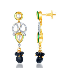 Pissara Kundan-CZ Gold and Rhodium plated Pretty Mangal Sutra Set -2