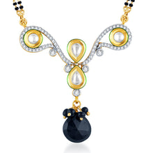 Pissara Kundan-CZ Gold and Rhodium plated Youthful Mangal Sutra Set -1