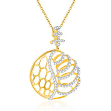 Pissara Classy Gold and Rhodium plated CZ Pendant Set -1