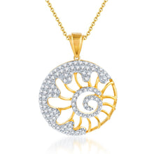 Pissara Incredible Gold and Rhodium plated CZ Pendant Set-1