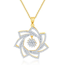 Pissara Ravishing Gold and Rhodium plated CZ Pendant Set -1