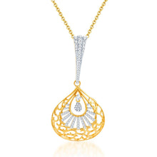 Pissara Gleaming Gold and Rhodium plated CZ Pendant Set -1