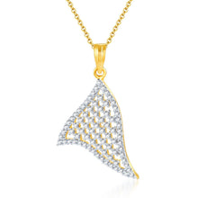 Pissara Modern Gold and Rhodium plated CZ Pendant Set -1