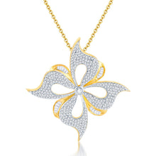 Pissara Beguilling Gold and Rhodium plated CZ Pendant Set -1