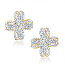 Pissara Fine Design Gold and Rhodium plated CZ Pendant Set -2