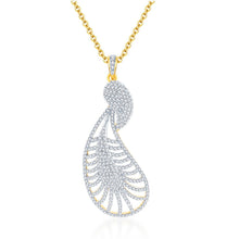 Pissara Pretty Gold and Rhodium plated CZ Pendant Set -1