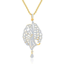 Pissara Eye-Catchy Gold and Rhodium plated CZ Pendant Set -1