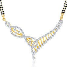 Pissara Stunning Gold and Rhodium plated CZ Mangal Sutra Set -1