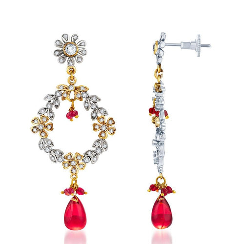 Sukkhi Sublime Oxidize plated CZ Studded Chandelier Earrings 