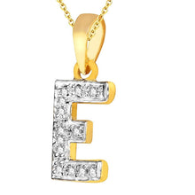 Sukkhi Cubic Zirconia Stone Studded Alphabet 'E' Pendant with Chain-1