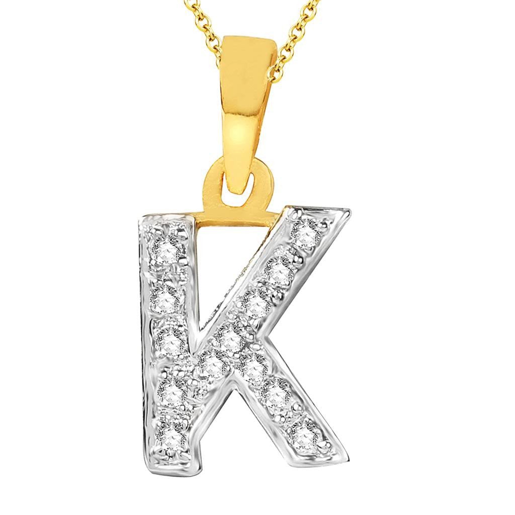 Sukkhi Cubic Zirconia Stone Studded Alphabet 'K' Pendant with Chain