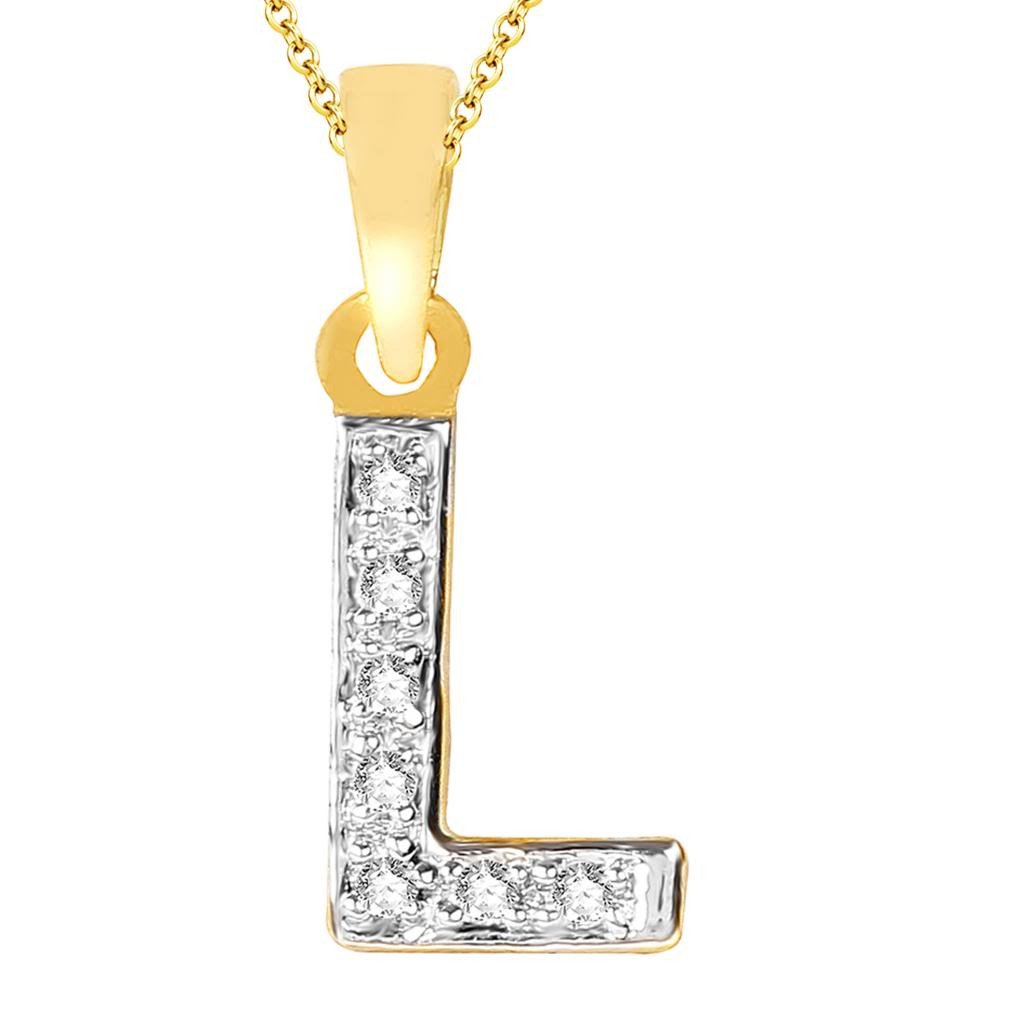 Sukkhi Cubic Zirconia Stone Studded Alphabet 'L' Pendant with Chain