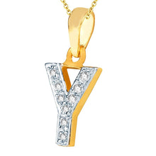Sukkhi Cubic Zirconia Stone Studded Alphabet 'Y' Pendant with Chain-1